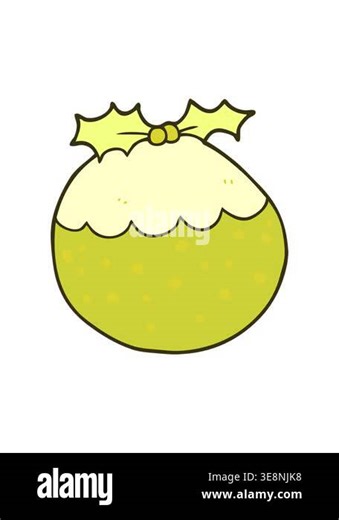 changing color animation of christmas pudding illustration Stock Video Footage - Alamy