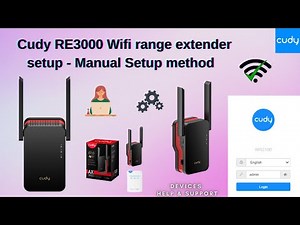Cudy RE3000 range extender Manual setup | Cudy RE3000 range extender configuration