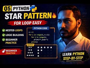 Python Pattern 🔥 | For Loop Pattern Printing (Beginner Step-by-Step)