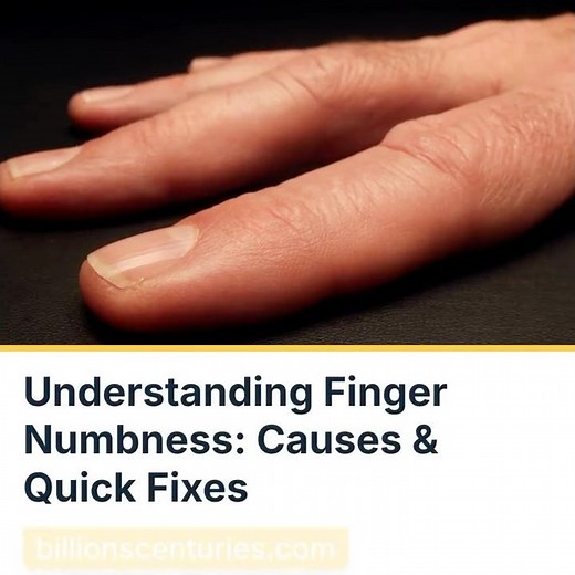Understanding Finger Numbness: Causes & Quick Fixes #healthtips