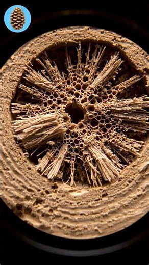 Pine Cone Fiber | AI Microscope View