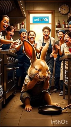 A poor rabbit worked at a restaurant, and a fire broke out in the restaurant#shorts#ai#rabbit