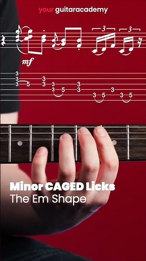 E Minor CAGED Lick #guitarlessons