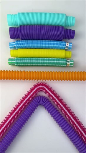 Creative ASMR: Colorful Pop Tube Symphony | Satisfying Kinetic Sounds #asmr #creative #diy