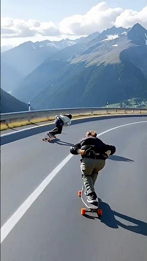 Two girls have an insane skateboarding