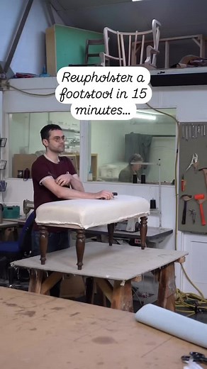 Reupholster a Footstool in Just 15 Minutes