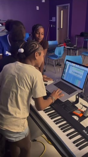 Millennium Middle School on Instagram: "Students in Mr. Bradley’s Recording Arts class are learning how to create their own digital sounds using music technology. Proud to offer this opportunity as part of our Magnet School program! 🎙️🎧 🎹"