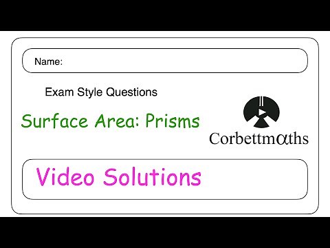 Surface Area Prisms Answers - Corbettmaths