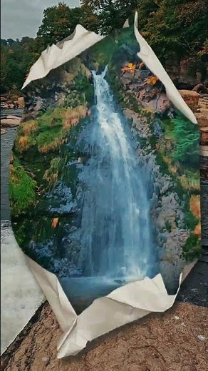October’s waterfalls, wild and golden 🍁🌊 #WaterfallsOfOctober #FallVibes #NatureShorts