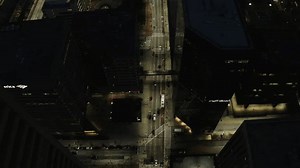 Aerial View of a Highway in Baltimore Maryland at Night