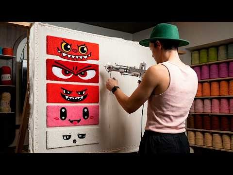 ASMR Rug Tufting | keyboard Rug (Start To Finish)