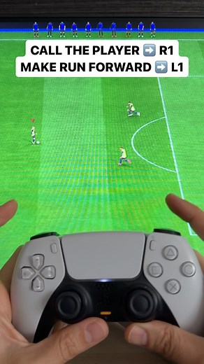 Betclic Apogee | FC26 on Instagram: "Trigger Runs Tutorial ⬇️ Are players not making the runs you want while you’re attacking? There is a way to counter this, making players run forward or stop at the moment you want. By pressing R1 the player you are pointing at will run towards the ball, providing a safer passing line. If there is space to make a through pass, you can send the player forward by pressing L1. The player who will make the run is the player you are facing to. If you didn’t know th