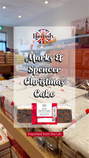 British Food Co. on Instagram: "Marks & Spencer Iced Christmas Cakes have just arrived! 🎄 A luxurious all butter fruit cake packed with sultanas, raisins, currants, cherries, and topped with a delicious marzipan icing. Imported from the UK #britishfoodco #celebratethesweetmoments #britishsnacks #winnipeglocal #winnipegfood #marksandspencerfood"