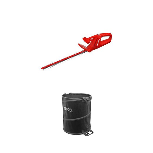 12V Lithium 18 in. Cordless Hedge Trimmer with Battery/Charger and Lawn Leaf Bag Combo - The Home Depot