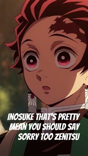 inosuke yelling at zenitsu