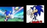 Mix of 2 videos from youtube : Sonic the Hedgehog side-by-side remixes