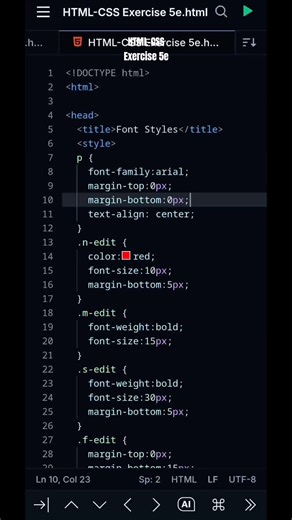 HTML-CSS Exercise 5e #html #css3