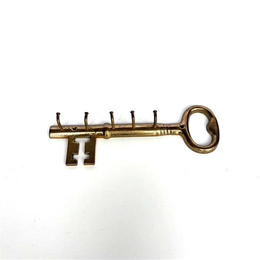 Vintage Brass Skeleton Key Wall Rack, 5 Hook Entryway Organizer, Antique Style Holder - Etsy