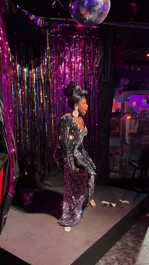 Queen Essence Hall Stuck in Decorations Drag Show Moment