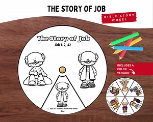 Story of Job Coloring Wheel | Job 1–2 & 42 Printable Bible Craft for Kids | Job Sunday School Activity | Christian Homeschool Resource - Etsy