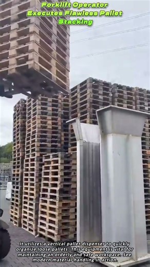 Forklift Operator Executes Flawless Pallet Stacking