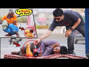 Giving Food Secretly To Homeless