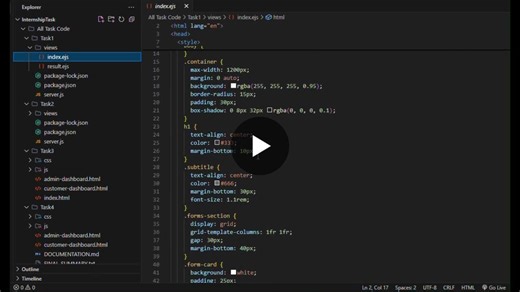 #fullstackdevelopment #nodejs #expressjs #ejs #webdevelopment #internshipexperience #problemsolving #learningbybuilding #cognifyz | Shubham Salunke