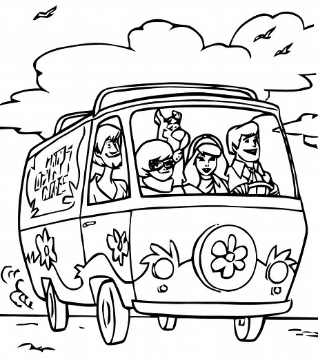Scooby doo coloring page to download for free