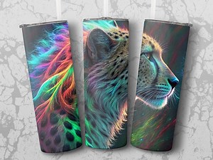 Digital,seamless Tumbler Wrap,20 Oz Skinny Tumblers,rainbow Cheetah,bright Colors,vibrant Cheetah Print,sublimation Design,animal Print - Etsy