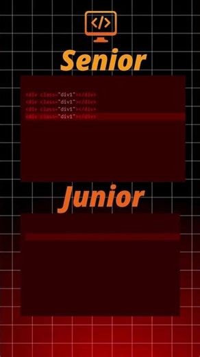 Junior Developer vs. Senior Developer in HTML #HTML #frontend #JuniorVsSenior