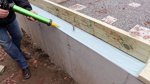 AIR SEALING MUDSILL TO FOUNDATION
