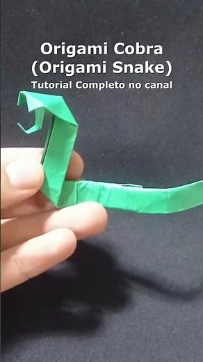 Origami Cobra 🐍 Simples e Incrível