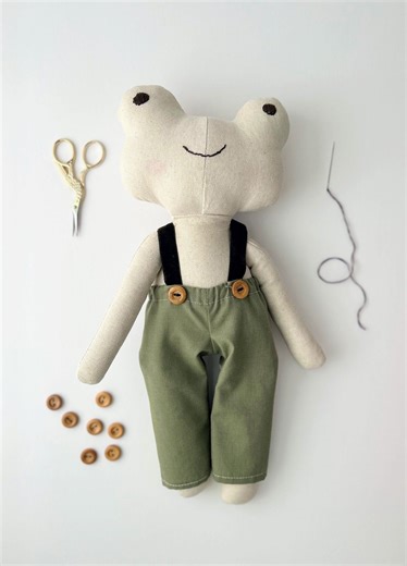 Frog Doll Sewing Pattern – DIY Linen or Cotton Toy (instant Download) - Etsy