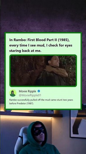 Rambo First Blood Part II 1985 Mud Camo Scene Predates Predator 1987