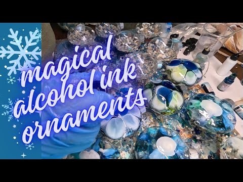 MAGICAL ALCOHOL INK ORNAMENTS FOR CHRISTMAS! The results will shock you! #letsresin