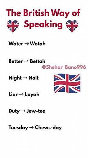 How to speak British English | British Accent Pronunciation 🦋 #vocabulary #spokenenglish #accent