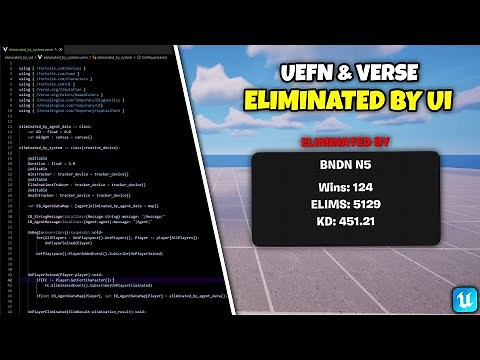 How To Make Eliminated By UI Screen In UEFN & Verse