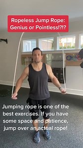 Ropeless - Genius or Pointless? We say genius! ⁠ ⁠ Ropeless makes the jump rope benefits accessible⁠ ⭐️ Jump anywhere, even with low ceilings⁠ ⭐️ Tight spaces are no problem⁠ ⭐️ No more loud noises⁠ ⭐️ Say goodbye to discomfort while jumping⁠ ⁠ https://www.crossrope.com/pages/lp-ropeless/ | Crossrope Jump Ropes