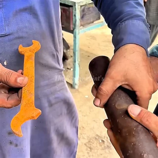 Repair Point's on Instagram: "When a Spanner Wrench Broken, How Did The Craftsman Make it New Again From a Iron Plate ⚙️ #repairing #recycling #mechanic #restoration #nutbolts #workshop #pinjoint"