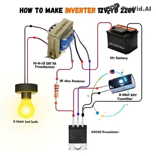 inviter 12v to 220 #electrical