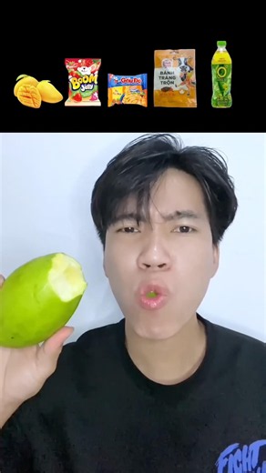ASMR ăn đồ ăn mua ở bách hóa xanh 😋 trà xanh, bánh tráng trộn, xoài 🥭
