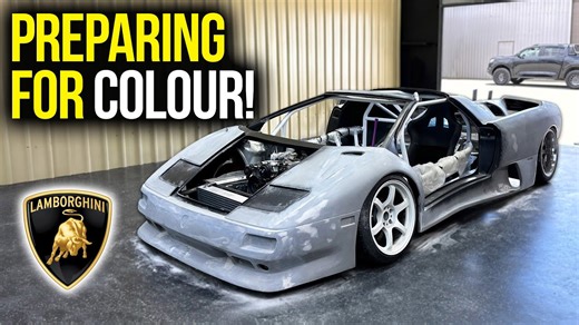 Fake Lamborghini Drift Car Build–Paint Prep Reveal