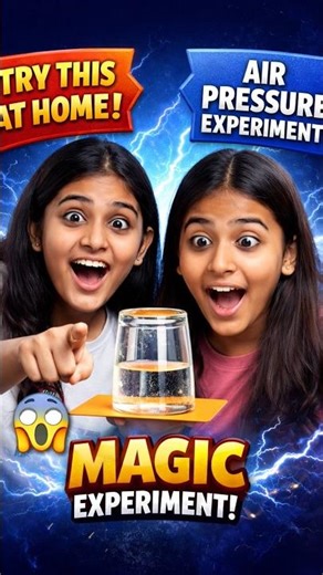 TRY THIS AT HOME 😱 | Air Pressure Magic Experiment #Shorts