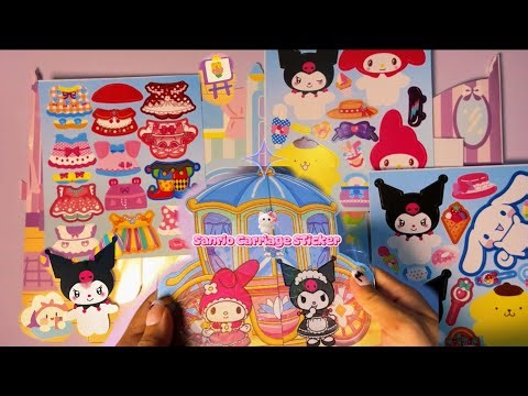 Sanrio Sticker Doll House – Decorating Carriage with My Melody, Cinnamoroll, pompompurin & Kuromi ✨