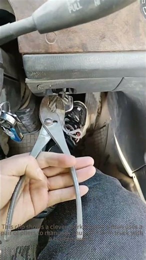 Farm Truck Emergency Shutdown: Using Pliers to Turn Off Stuck Engine