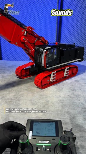 Fire up the 1:14 K970-300 Full-Metal Hydraulic Demolition Machine! Boasting the most vibrant red finish on the market, it comes with awesome light and sound systems, plus an adjustable cab angle for an immersive experience!#toucanhobby #scalemodel #rchobby #model #RCAddicts #rc #toucan #excavator #machine #rcmodel #hydraulic #demolition | Toucanhobby