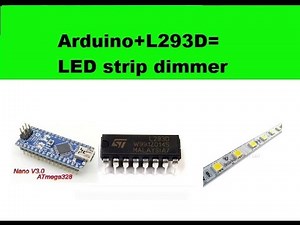 L293D LED strip dimmer arduino
