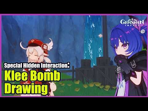 Special Hidden Interaction with Klee Bomb Drawing | Genshin Impact 6.5 Luna 6