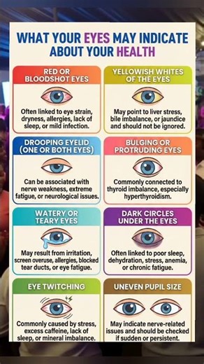 WHAT YOUR EYES MAY INDICATE ABOUT YOUR HEALTH