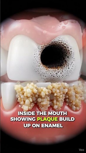😱 Macro Dental View of Plaque buildup #short
